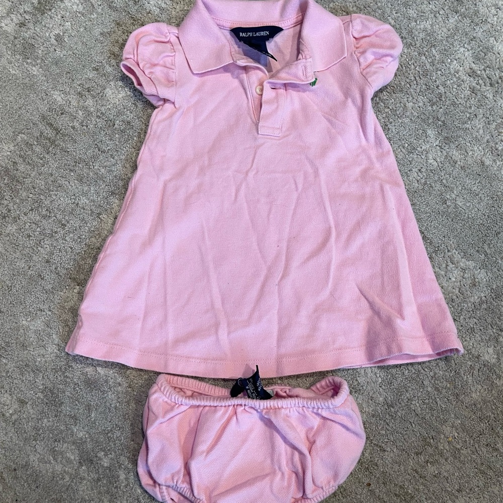 Ralph Lauren Pink Kids Dress Set